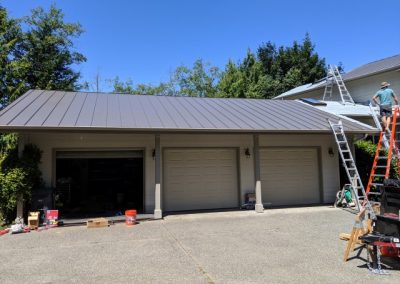 Standing Seam Metal Roof in Weathered Copper